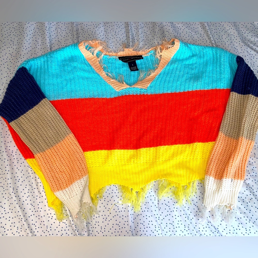 Women’s Distressed Acrylic Sweater